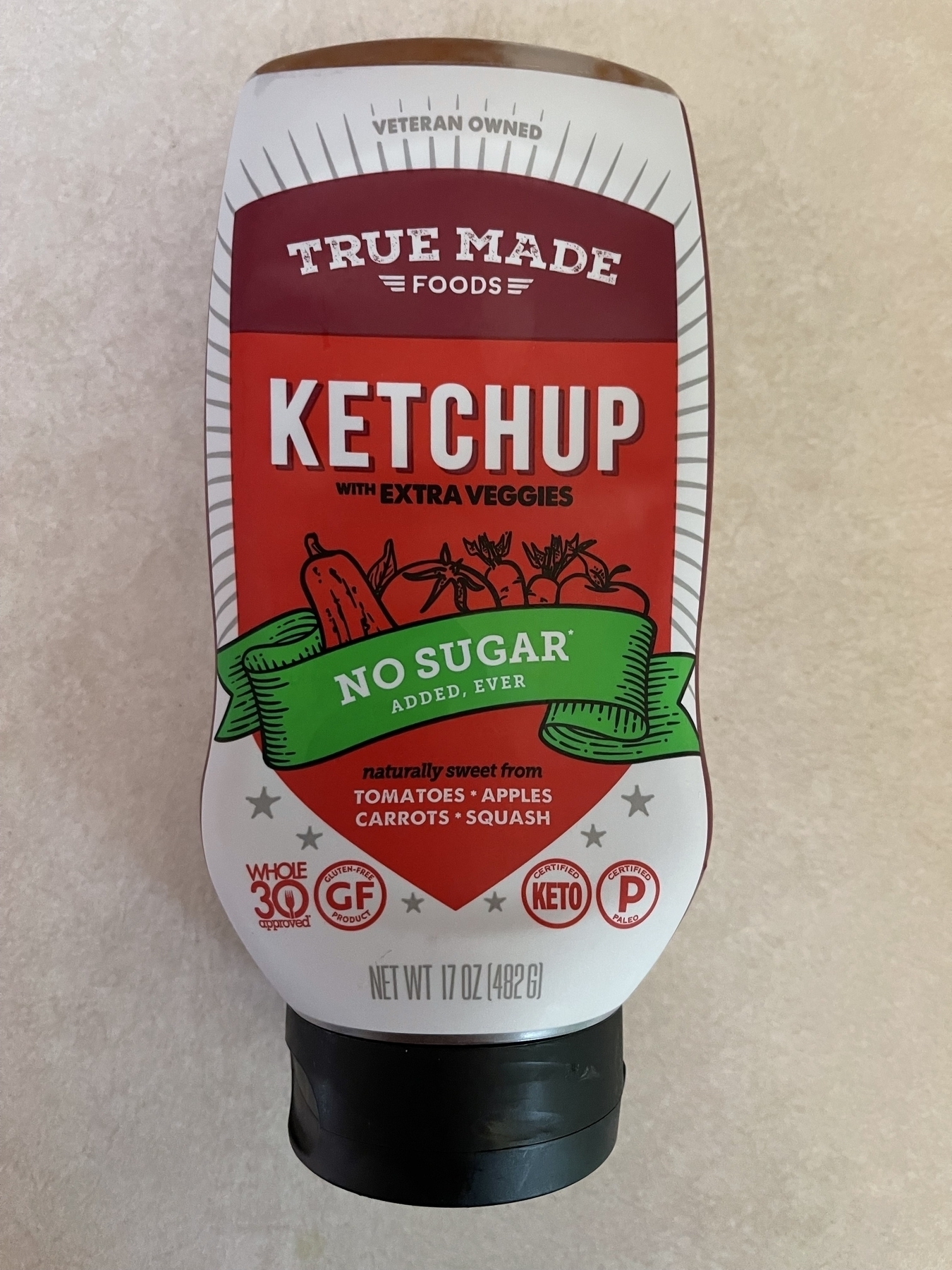 True Made Foods ketchup bottle