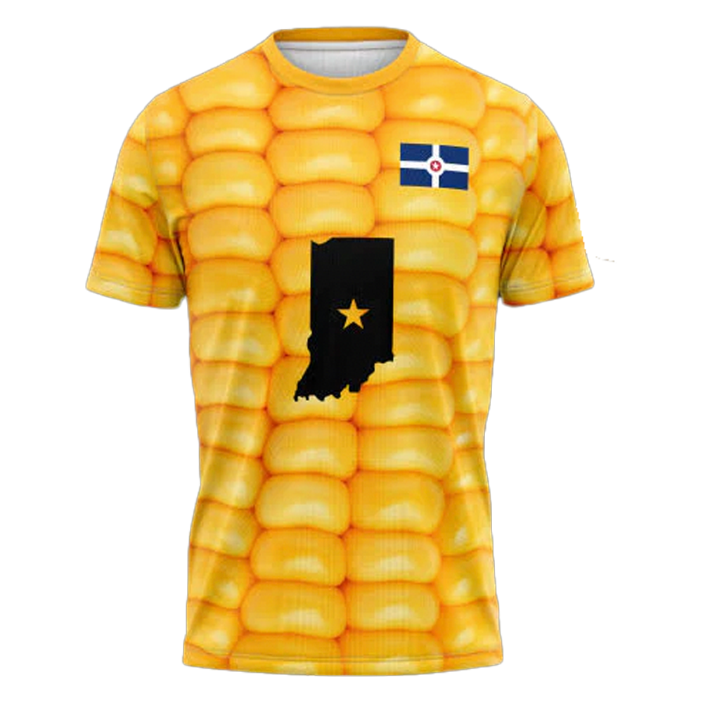 A Indiana jersey that looks like giant corn on the cob