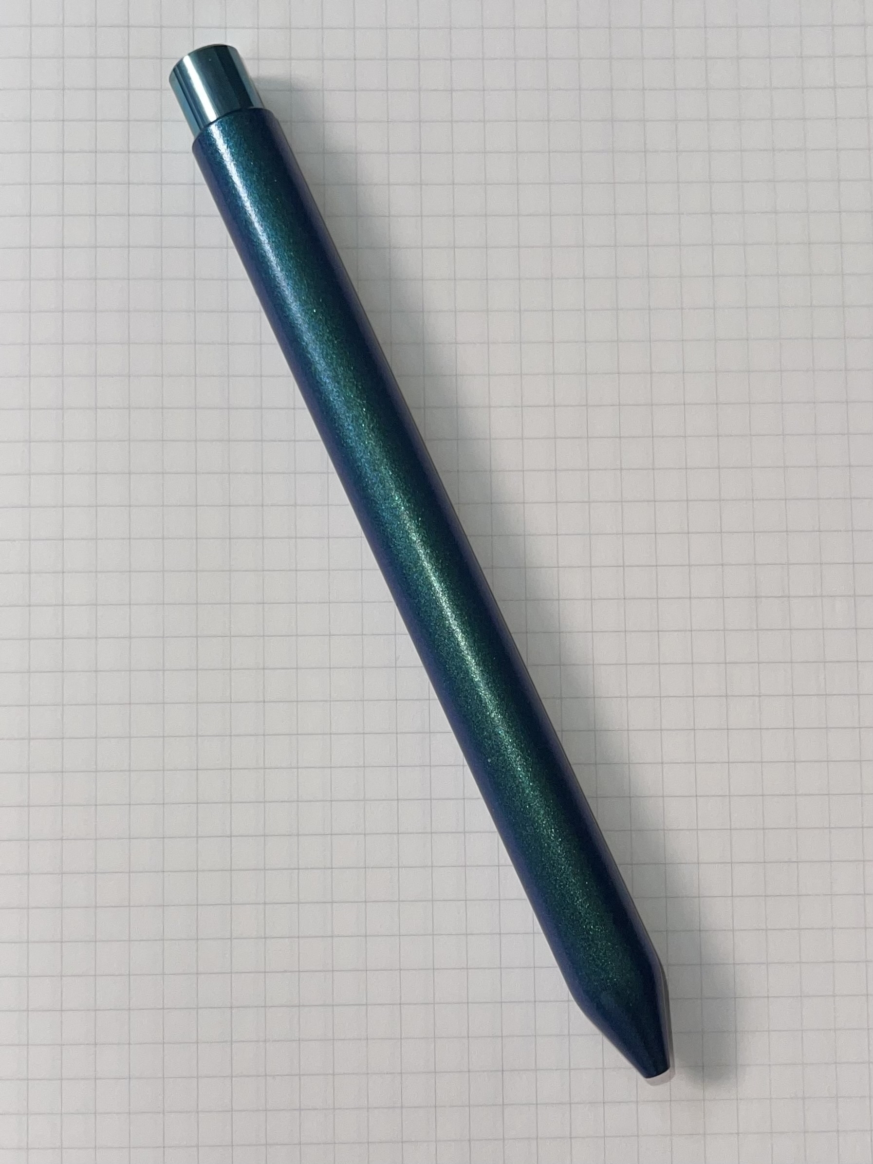 Blue green iridescent pen